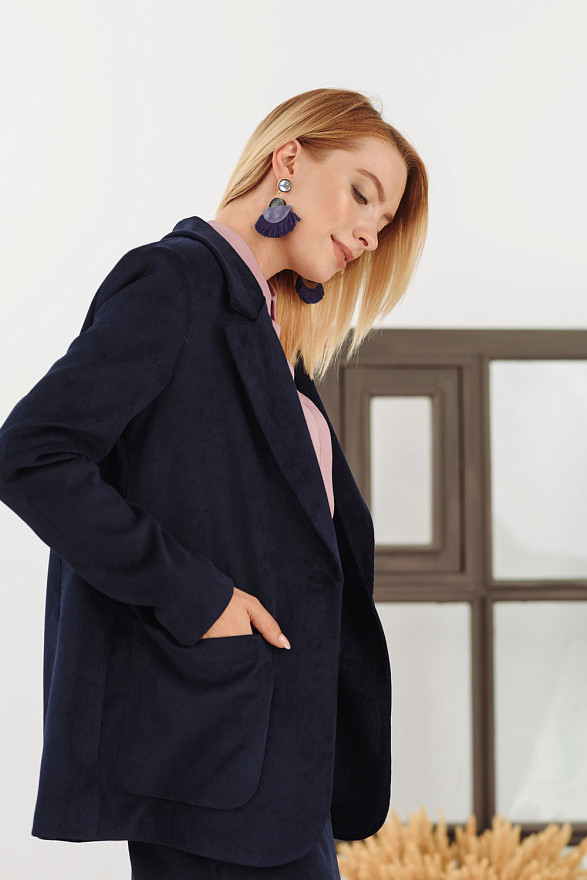 Navy Blue corduroy blazer