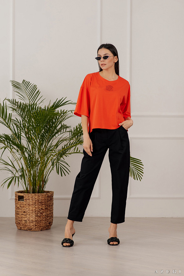 Orange oversized T-shirt