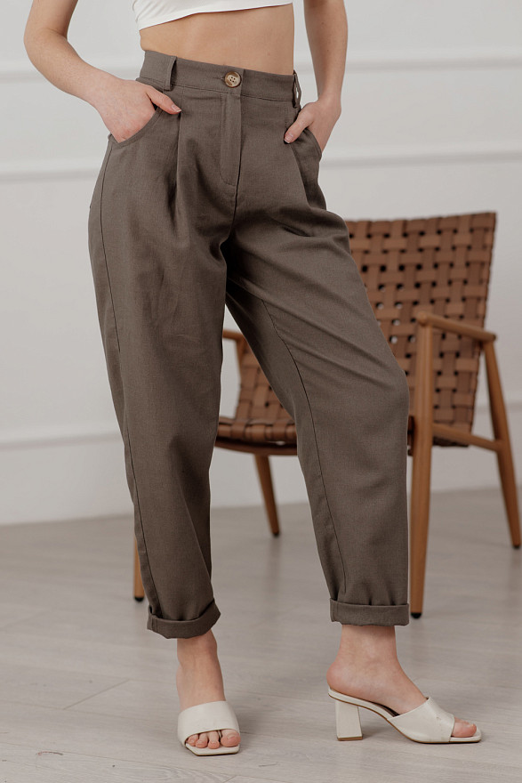 Брюки-банани з льону