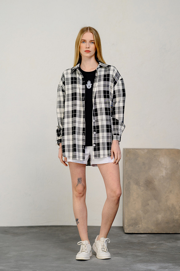 Oversized black long shirt