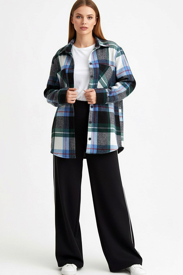 Blue checkered shirt