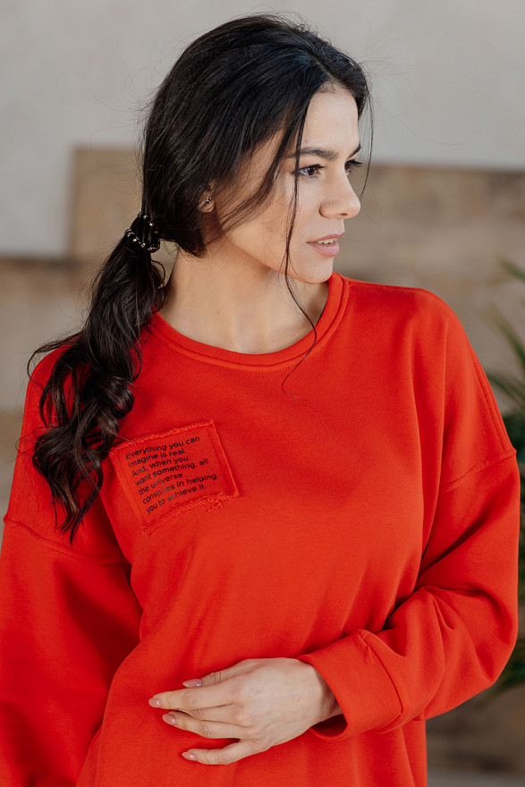 Помаранчеве спортивне оверсайз плаття