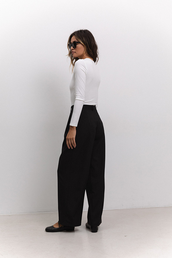 Milky bodysuit with mesh insert