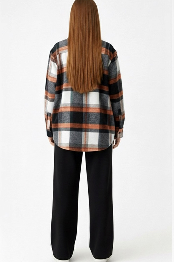 Terracotta checkered shirt