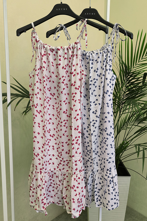 Red shift dress with straps