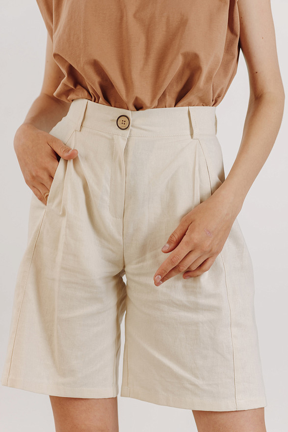 Шорти бермуди з льону