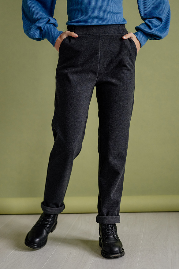 Blue trousers in warm jersey