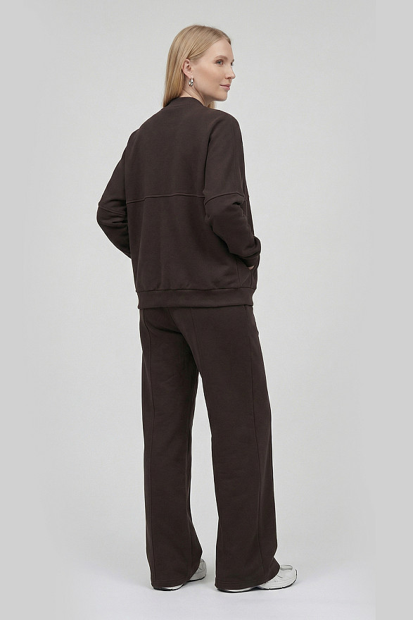 Шоколадний прогулянковий костюм - світшот та штани