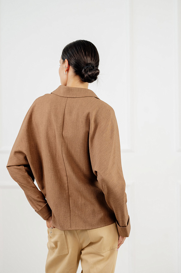  Casual блуза кольору «мокко»