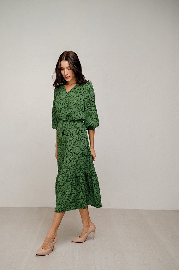 Green maxi dress