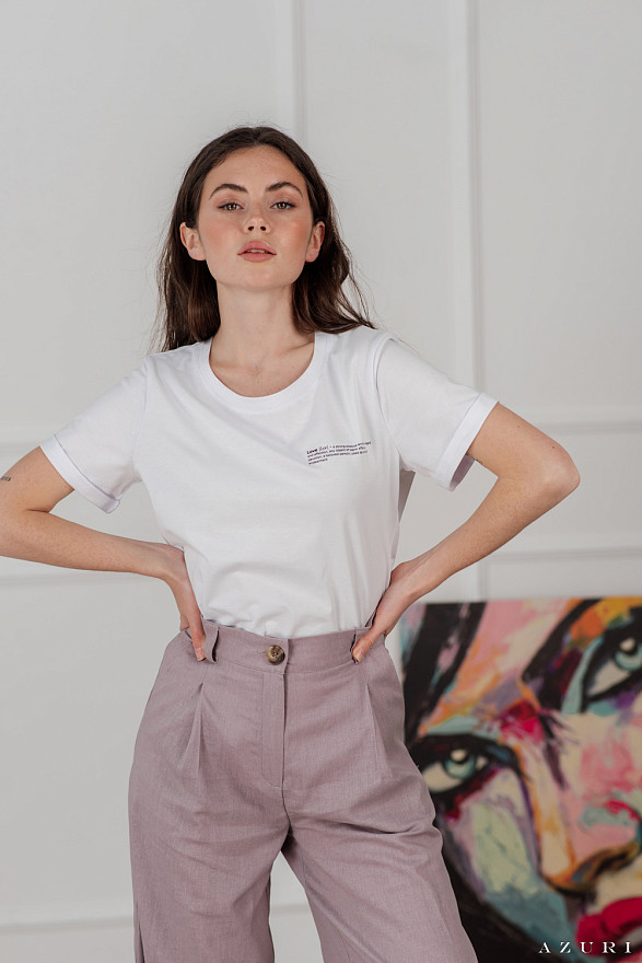 White T-shirt with slogan