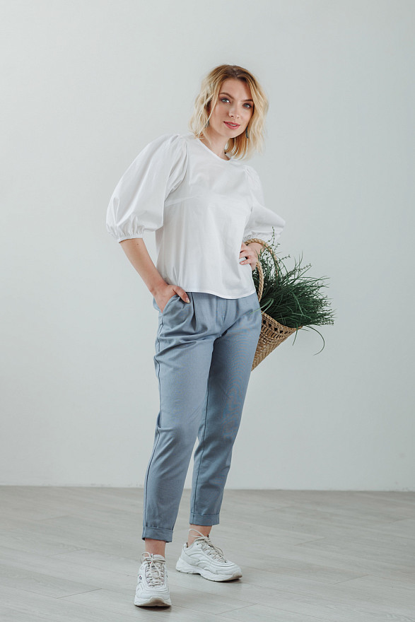 White cotton blouse