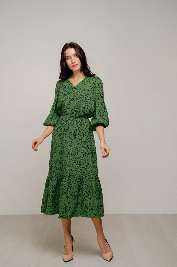 Green maxi dress