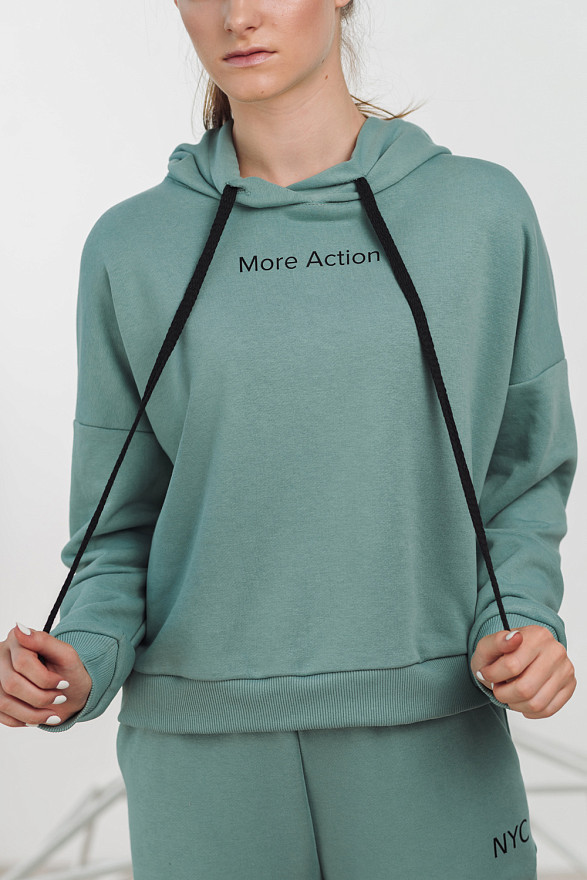 Толстовка оверсайз у відтінку Тіффані