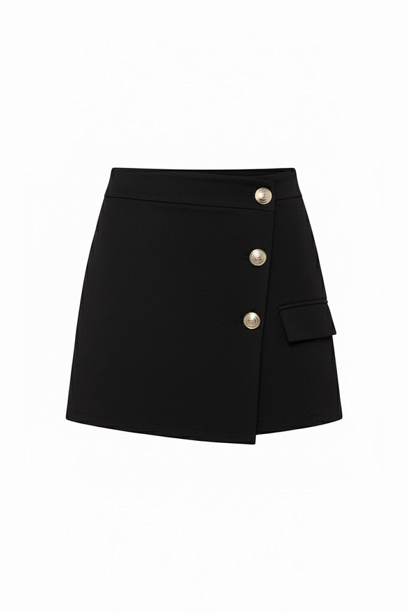 Black high-waisted shorts