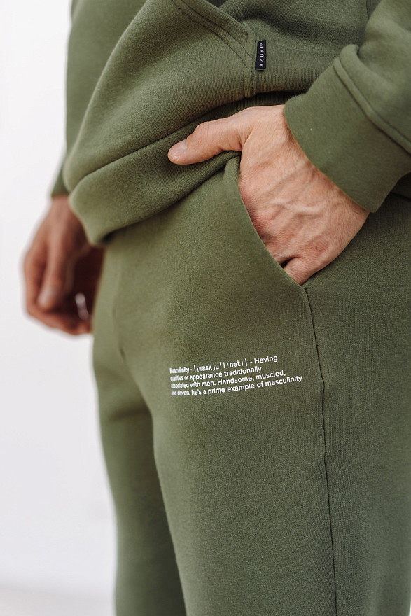 Зимові спортивні штани хакі