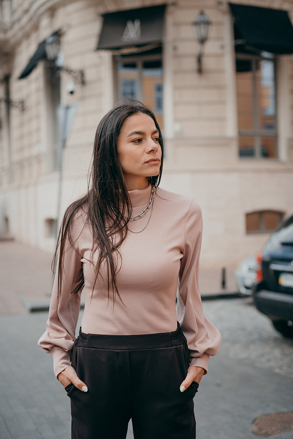 Wide Sleeve Powdery Sweater