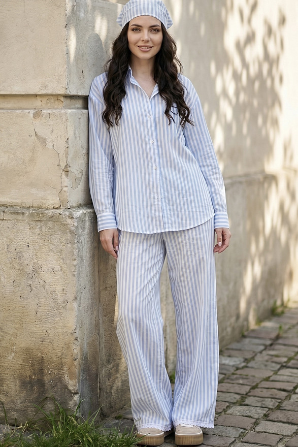 Blue women's oversized suit