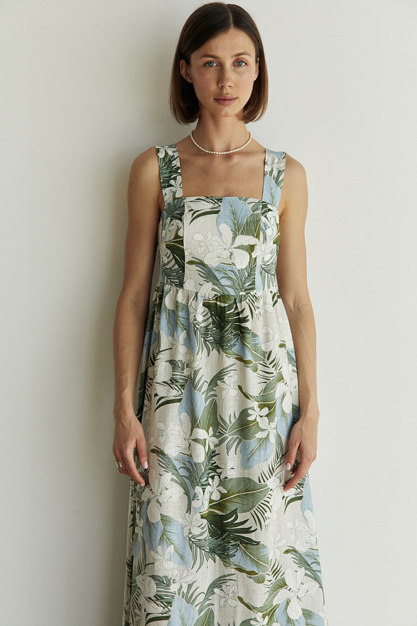 Серый легкий сарафан