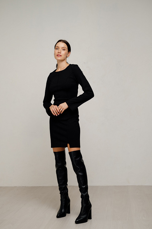 Stylish black mini dress