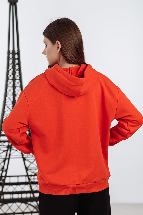 Orange oversized sweatshirt