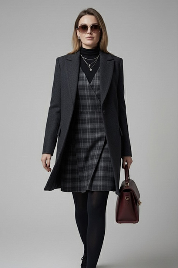 Графитовый теплый сарафан