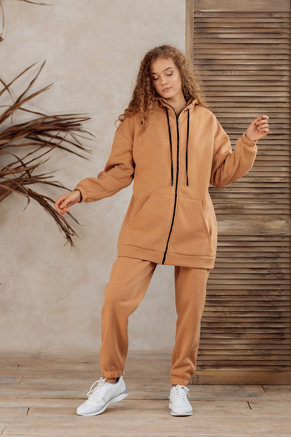 Удлиненный свитшот на змейке