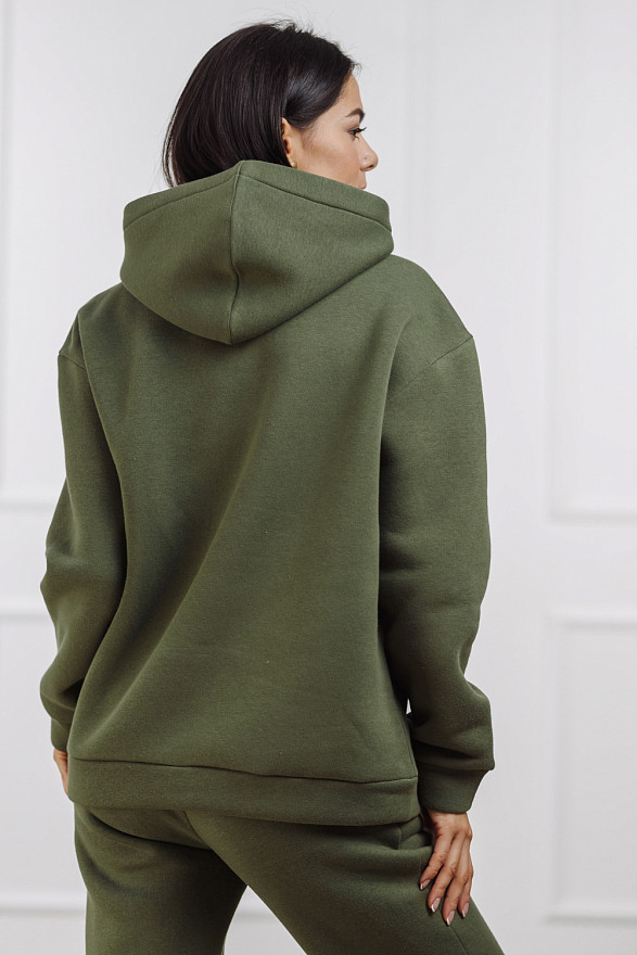 Cвітшот хакі з написом