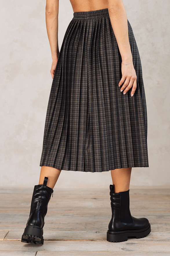 Плиссированная юбка в клетку