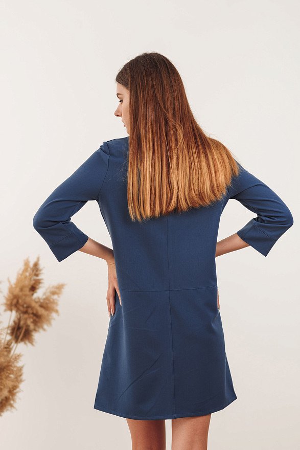 Denim dress with shoulder straps