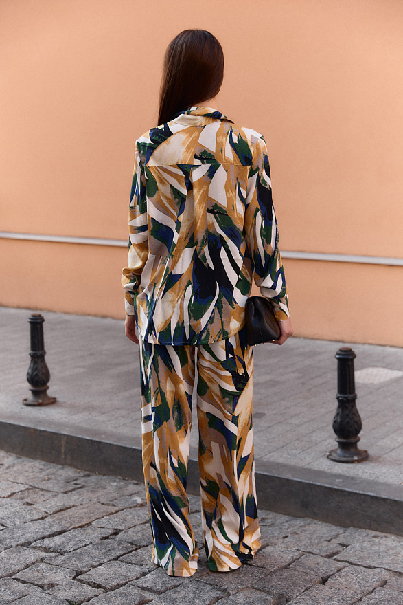 Жовтий комплект із сорочки та штанів