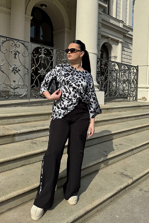 Black silk suit