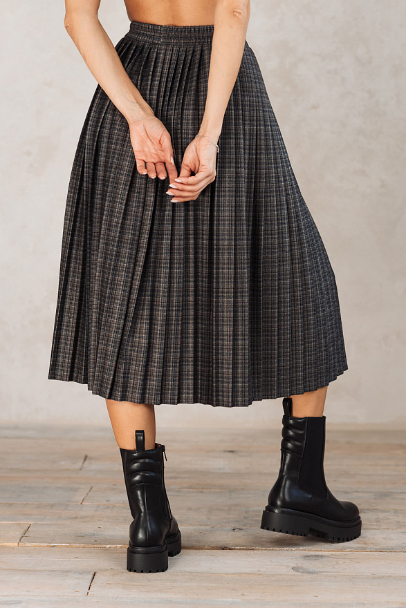 Плиссированная юбка в клетку