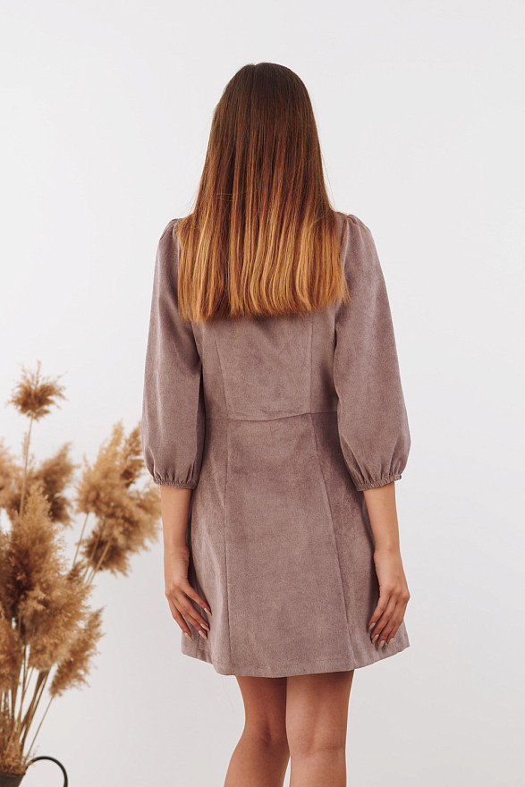 Corduroy dress with buttons