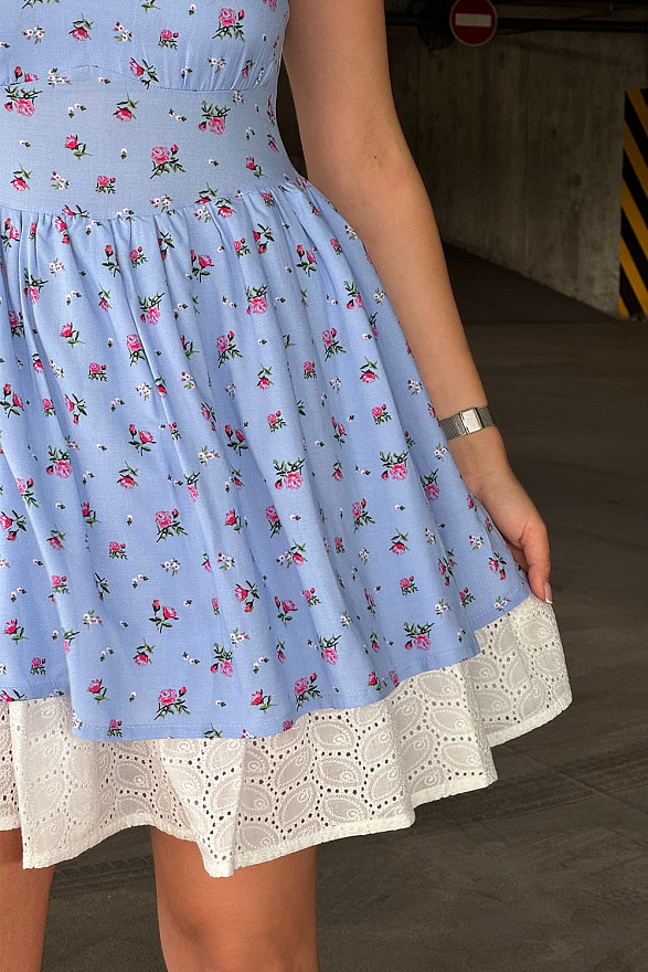 Синій сарафан з додатковою підкладкою з прошви.