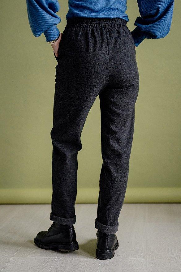 Blue trousers in warm jersey