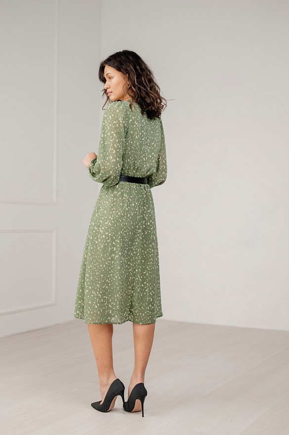 Легка шифонова сукня-міді для романтичних зустрічей у кольорі 