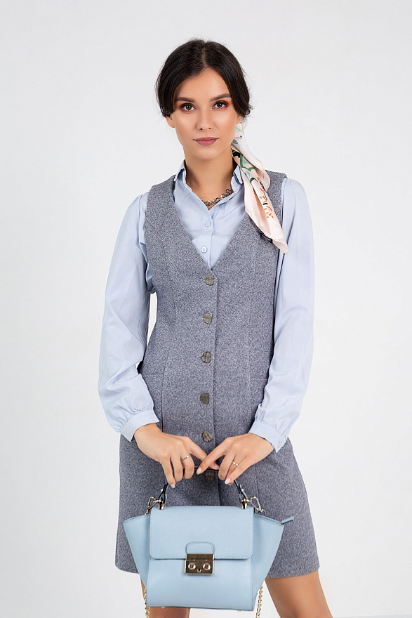 Теплий сарафан на ґудзиках