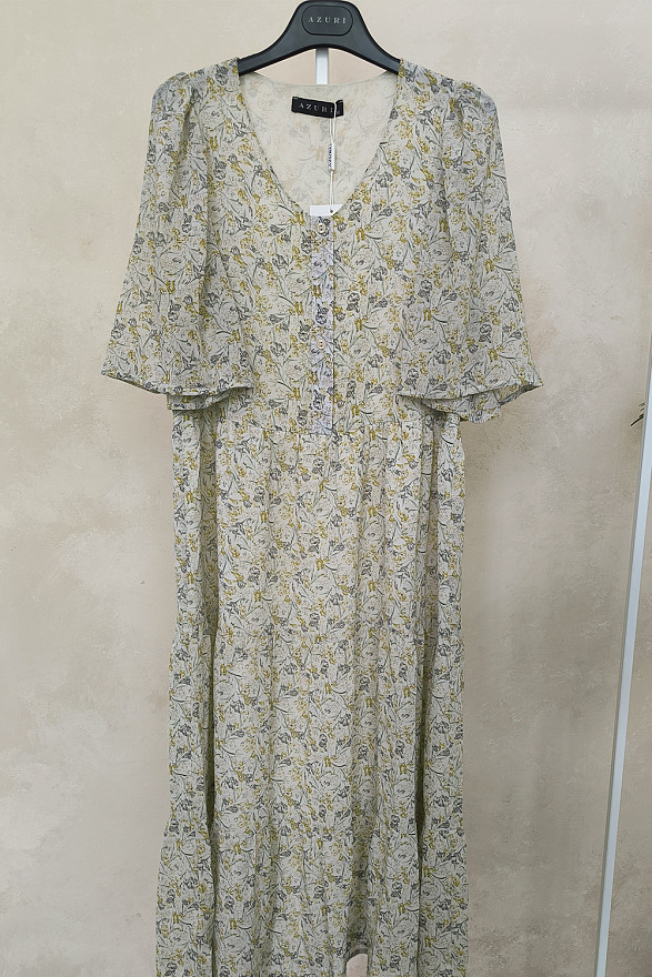 Струящееся шифоновое макси платье