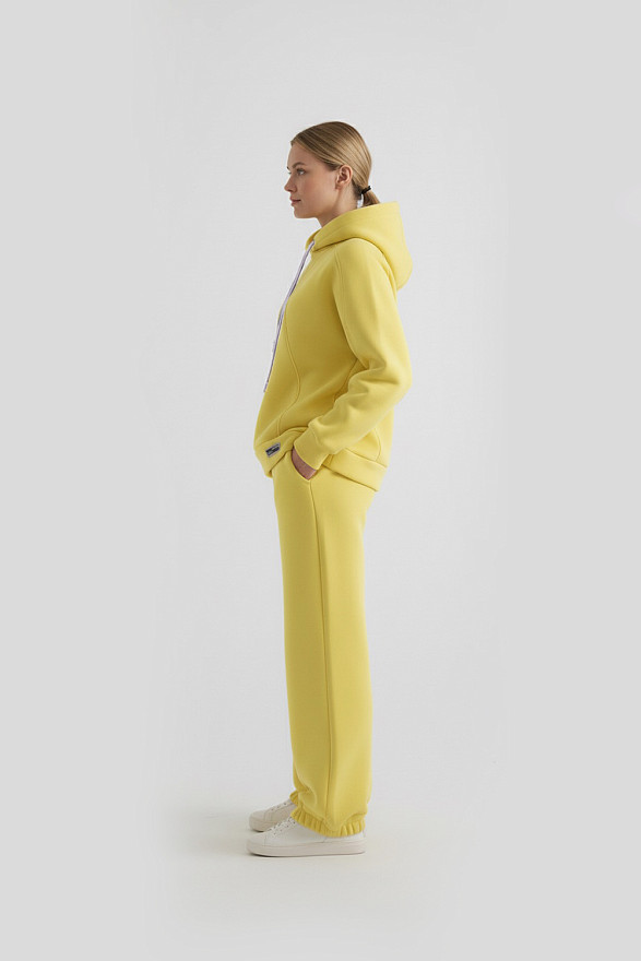 Warm lemon-colored women's suit