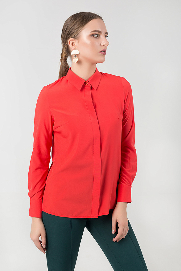 Блузка с потайной планкой