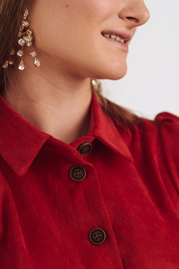 Червона сукня з вельвету