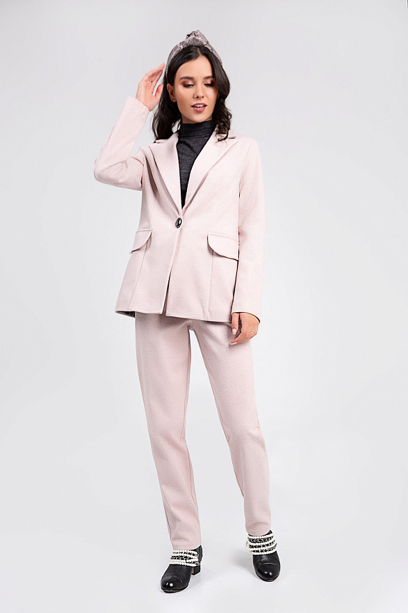 Warm powder-colored blazer