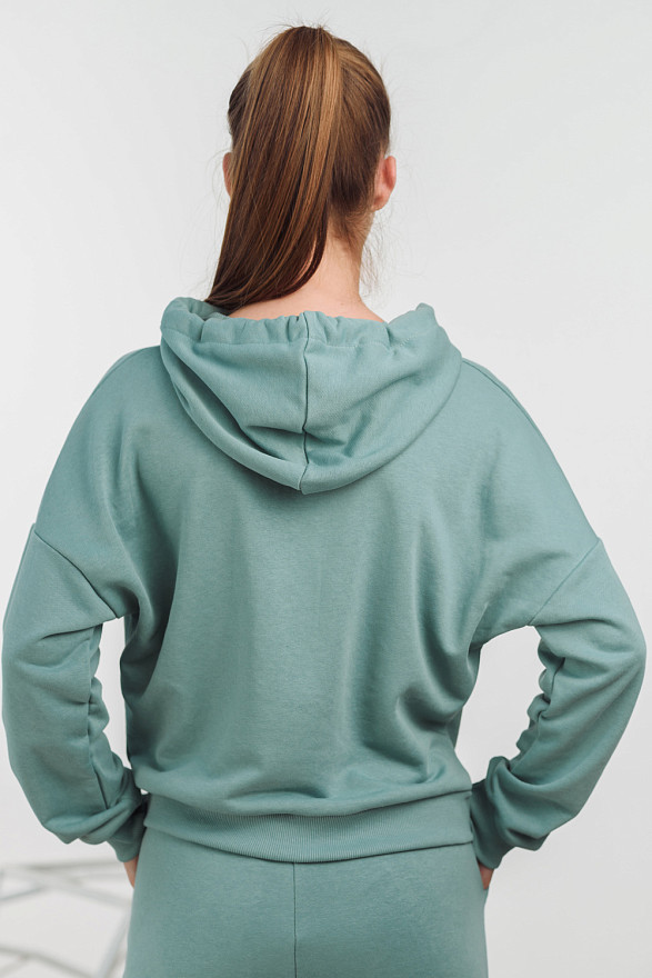 Толстовка оверсайз у відтінку Тіффані