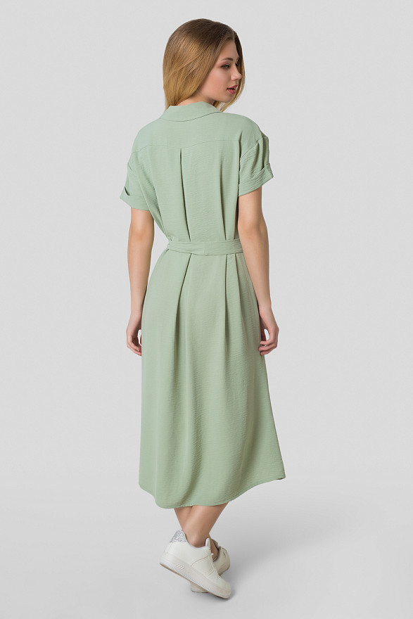 Миди платье на пуговицах