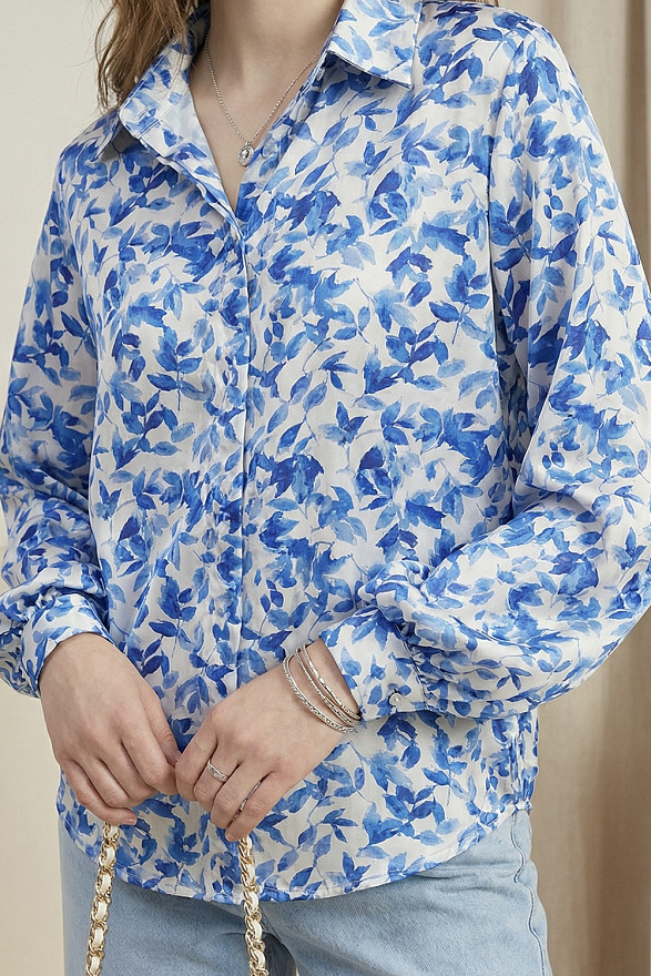 Вільна блакитна блуза