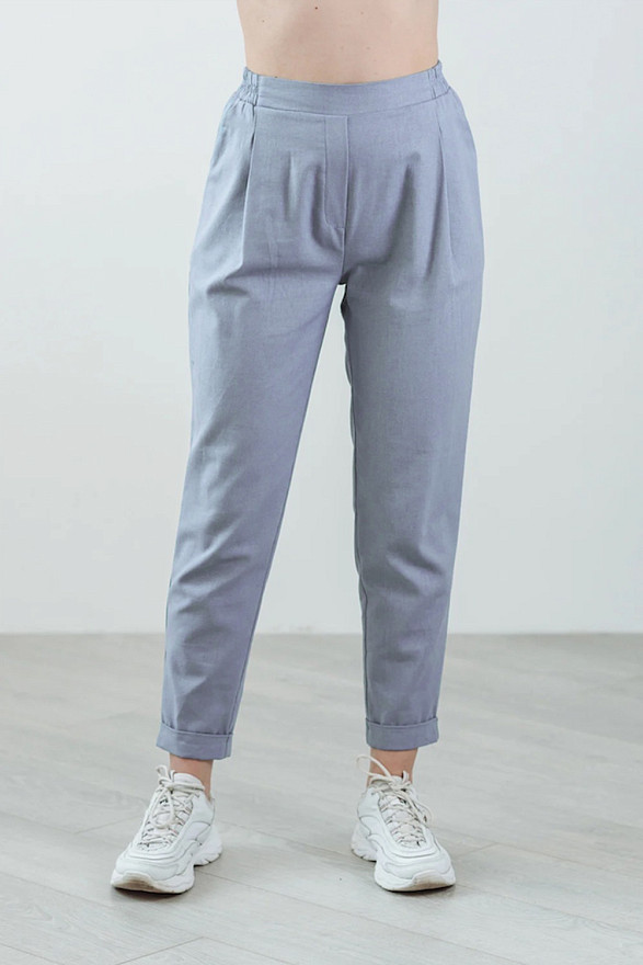 Linen basic trousers