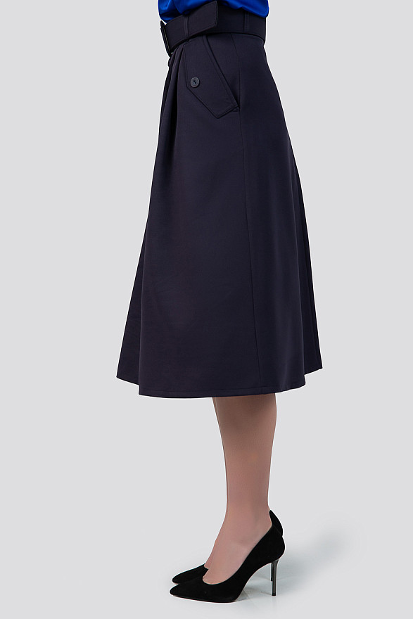 Миди юбка с поясом