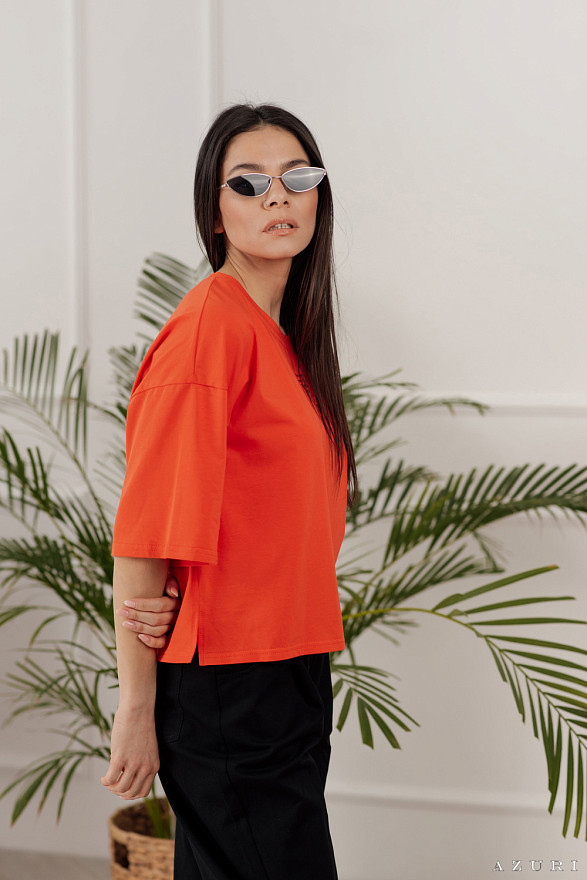 Orange oversized T-shirt