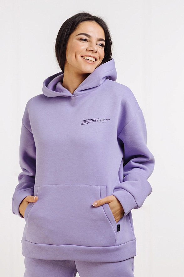 Ліловий світшоти з капюшоном